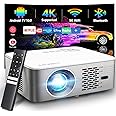 Projector 4K Support with 5G WiFi Bluetooth, CIBEST Android TV 10 Native 1080P Full-Sealed Optical Engine Home Movie Outdoor Projector with Netflix/Prime Video Built-in, Autofocus, Apps, Stereo Sound