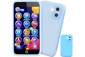 Kids Smart Phone, 3.97" Touchscreen Learning Toy with Dual Camera, 210+ Games, 190+ Drawing Activities, and 45+ Fun Stickers,