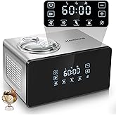 Homtone Ice Cream Maker Fully Automatic with Compressor, 4 Modes, Adjustable softness, Adjusted Speed 1.6 Quart Ice Cream + Yogurt Maker, LCD Touch Screen Homemade Soft & Hard Ice Cream Machine