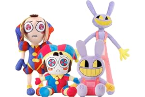AIKERL The Amazing Digital Circus Plush Pack 4, Pomni Plush Toy for TV Fans Gift, Jax and Pomni Plush, Cute Stuffed Figure Doll for Kids and Adults, Birthday Christmas Choice for Boys Girls (4 Pack)