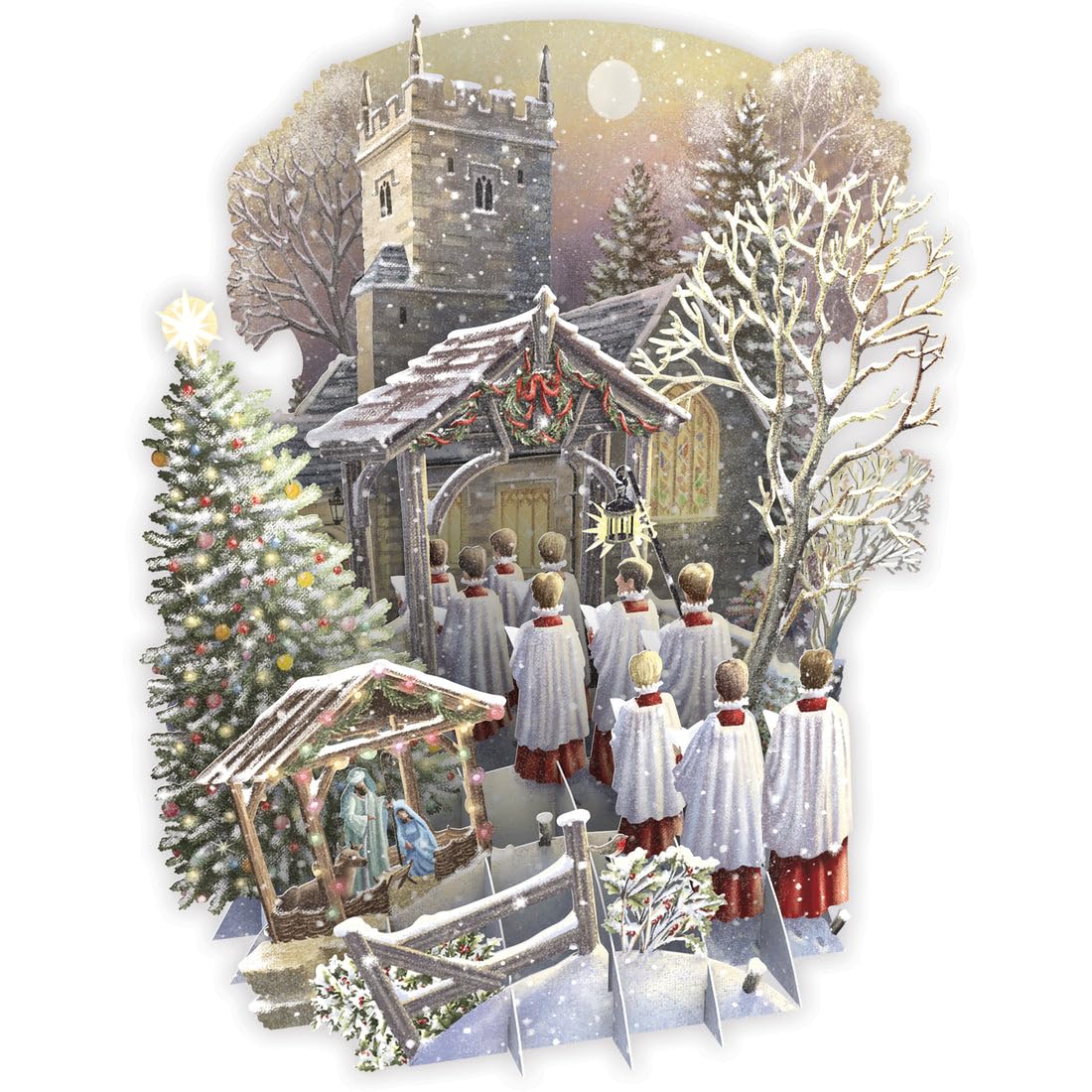 PAPER D'ART - CHRISTMAS CHOIR - TOP OF THE WORLD CHRISTMAS CARD – XTW034