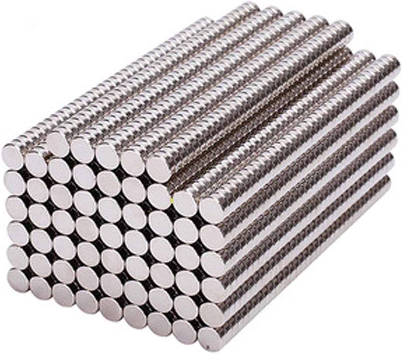 Deryun Magnet 250 PCS 2x1mm Refrigerators for Fridge Door Whiteboard Magnetic Map Magnetic Screen Door Bulletin Boards Round Cylinder DIY Personalized Multi-Use