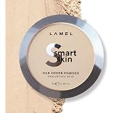 Lamel Smart Skin Silk Compact Powder - Long Lasting Pressed Finishing Powder - Oil Control Makeup, Suitable for Dry Skin, Lightweight Formula, 0.28 oz (401 Porcelain)