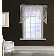 Loft Living Garcia Embroidered Sheer Swag with Scallop Detail 80" x 36" in White