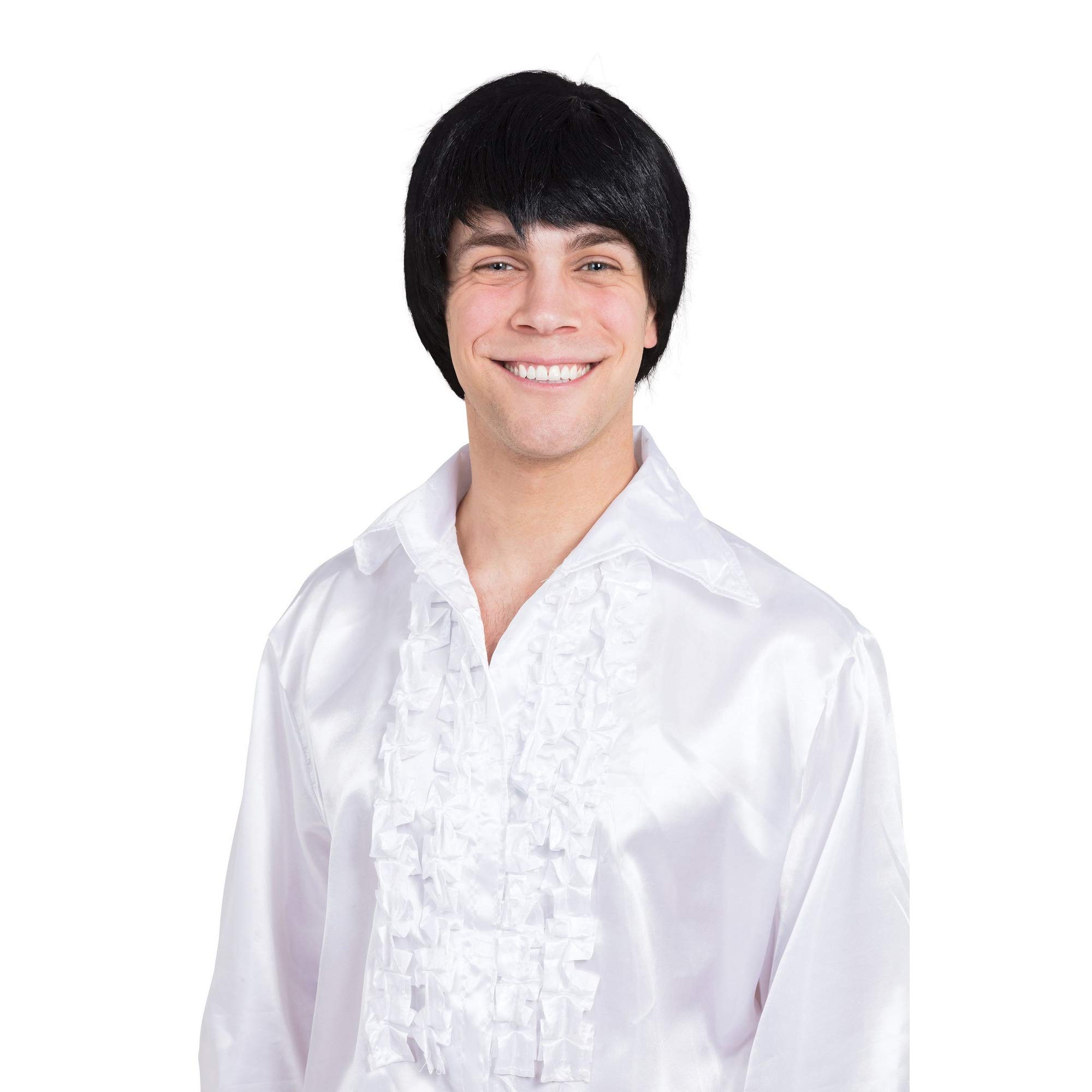 Black Male Wig (1 Pc.) - Comfortable & Authentic Design, Perfect for Everyday Wear, Cosplay, 1960s Themed Parties, Music Festivals, & More Halloween