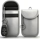 Diyife Faraday Pouch 2 Pack Key Fob RFID Signal Blocking Wallet Silver