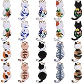 COGCHARGER 40pcs Cat & Kitten Charms - Alloy Enamel Pendants for Jewelry Making DIY Craft Supplies