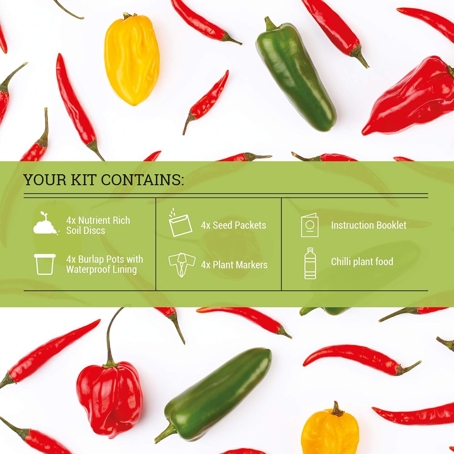 Grow Your Own Chilli Kits, The Worlds Hottest Chilli Seeds Starter Kit, Includes Famous Trinidad Scorpion Chilli - Image 5