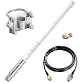 Waterproof 5.8dBi Meshtastic Lora 915MHz Fiberglass Antenna with 20Ft Extension Cable for Heltec V3 V4 Meshtastic LORA32 RAK Module Board &amp; Sensecap Solar Node, Slinkdsco