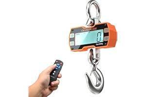 2000kg/4000lbs Industrial Crane Scale, Aluminum Alloy Hanging Scale w/Remote Control, Rechargeable Industrial Crane Scale w/L
