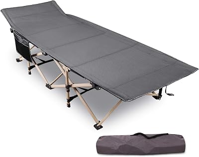 REDCAMP Camp Bed for Adults 28 Inch Extra Wide 500 lbs Grey