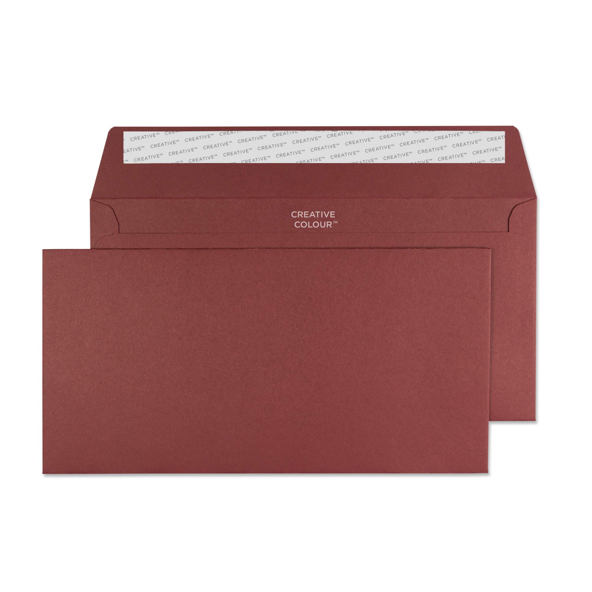 Blake Creative Colour DL+ 114 x 229 mm 120 gsm Peel & Seal Wallet Envelopes (25222) Bordeaux - Pack of 25 โ image 1