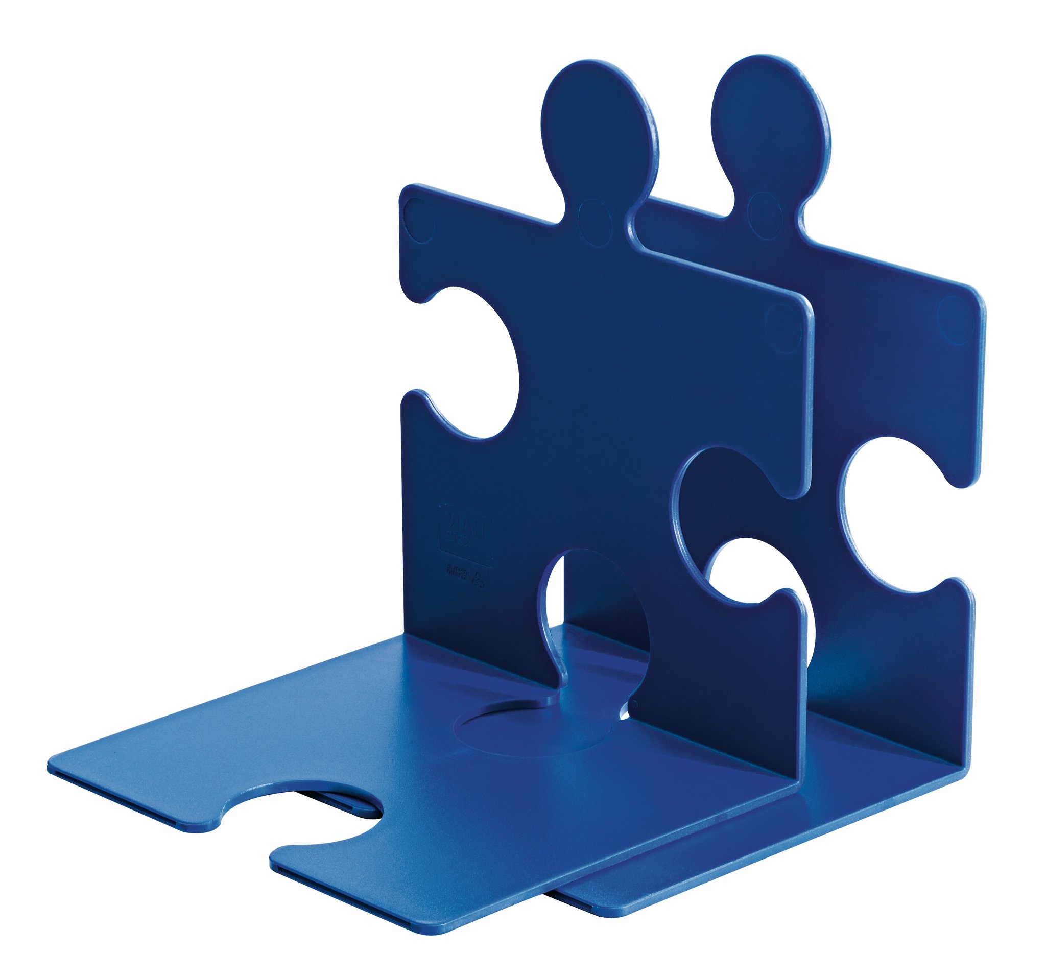 HAN 9212-14, CD rack/bookend PUZZLE. Modern, innovative and very stable. Random interlinking. Set of 2, blue