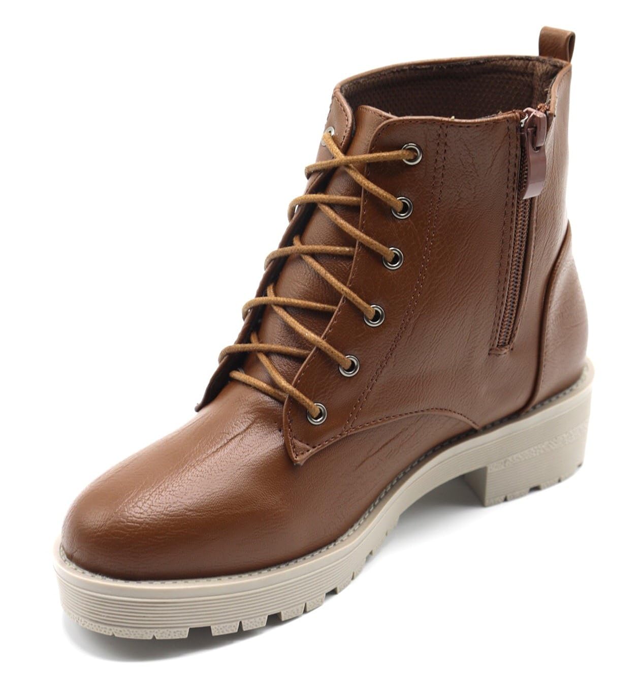 brauch women's brown laces boots