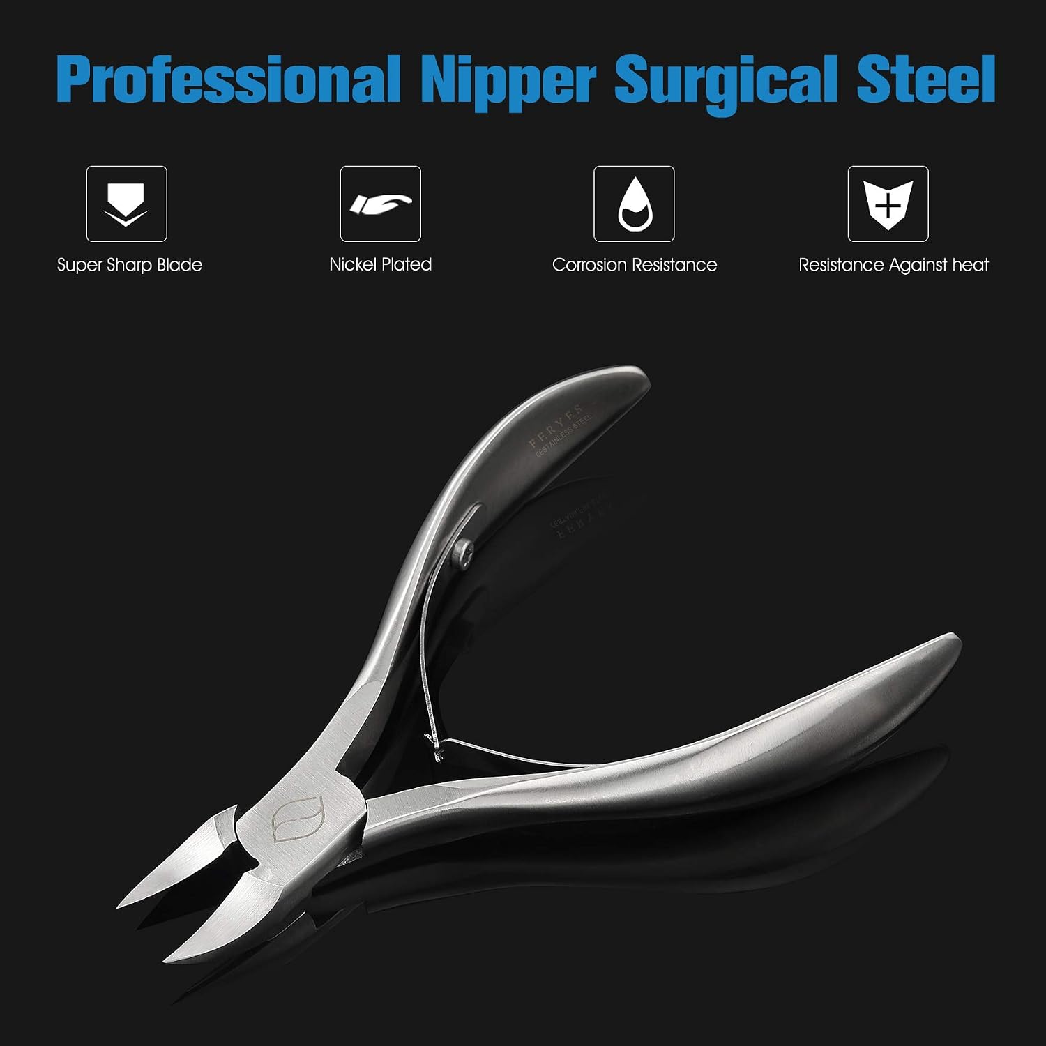 FERYES Toenail Clippers for Thick Nails Toe Nail Clipper for Ingrown Hard Toenails Professional Podiatrist Heavy Duty Toenail Scissors for Seniors,Women,Men - Image 3