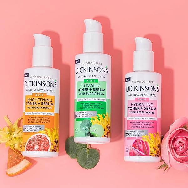 DICKINSON’S WITCH HAZEL BRIGHTENING TONER + SERUM WITH GRAPEFRUIT
