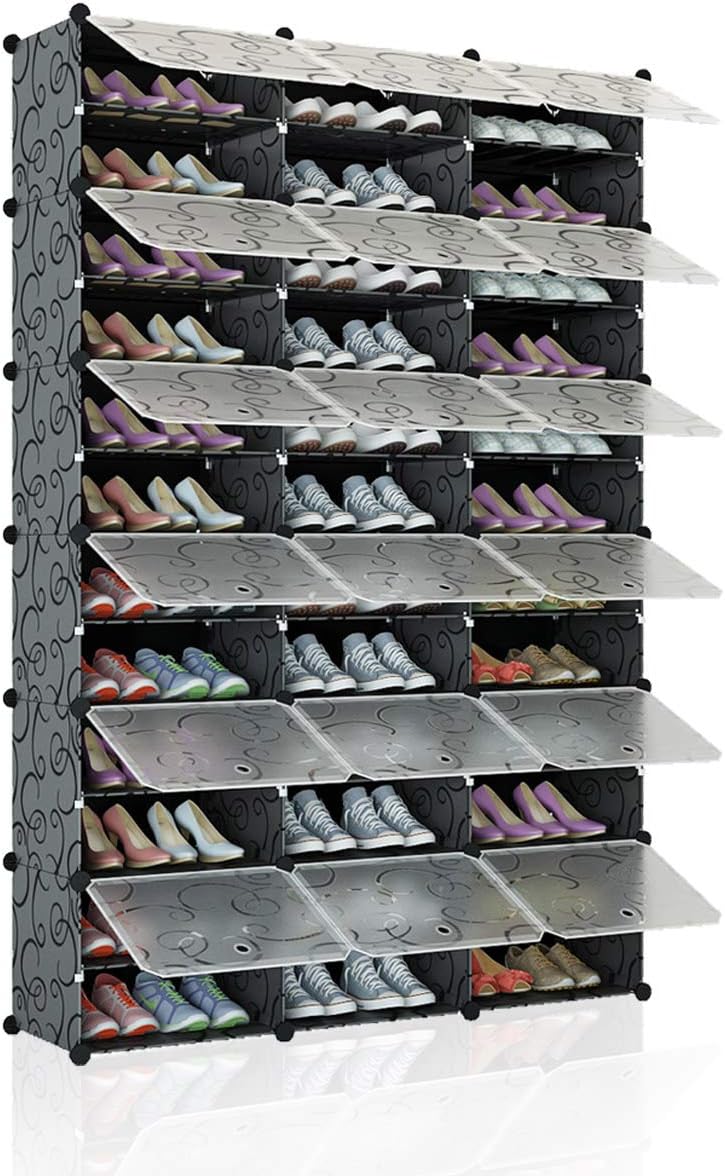 Amazon Com Kousi Portable Shoe Rack Organizer 72 Pair Tower Shelf Storage Cabinet Stand Expandable For Heels Boots Slippers 12 Tiers Black Transparent Door Home Kitchen make your own shoe rack on Amazon Com Kousi Portable Shoe Rack Organizer 72 Pair Tower Shelf Storage Cabinet Stand Expandable For Heels Boots Slippers 12 Tiers Black Transparent Door Home Kitchen