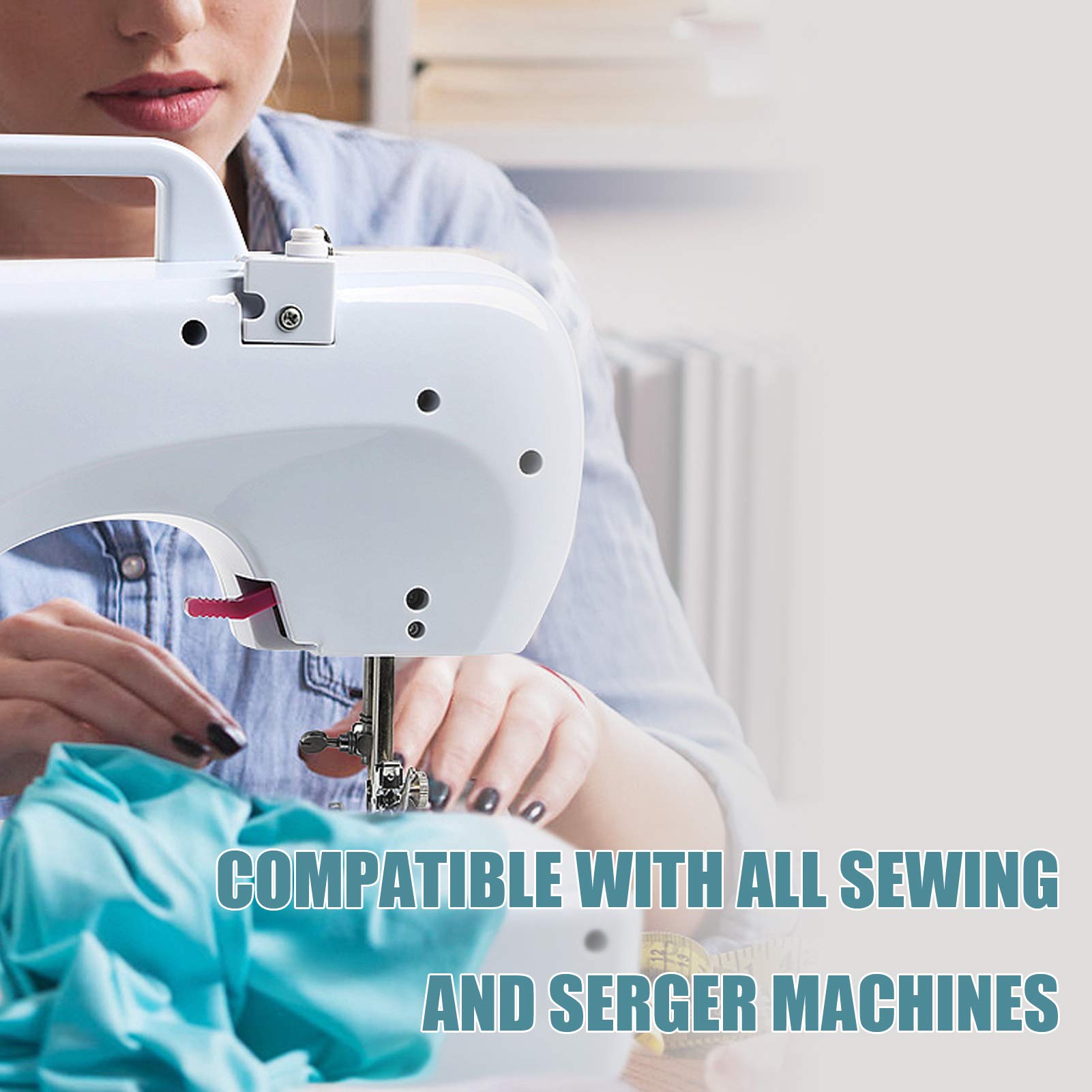 White Serger Thread, All-Purpose Thread for Sewing, Polyester, 4 Cones of 3000 Yards Each Spool for Sewing Machine