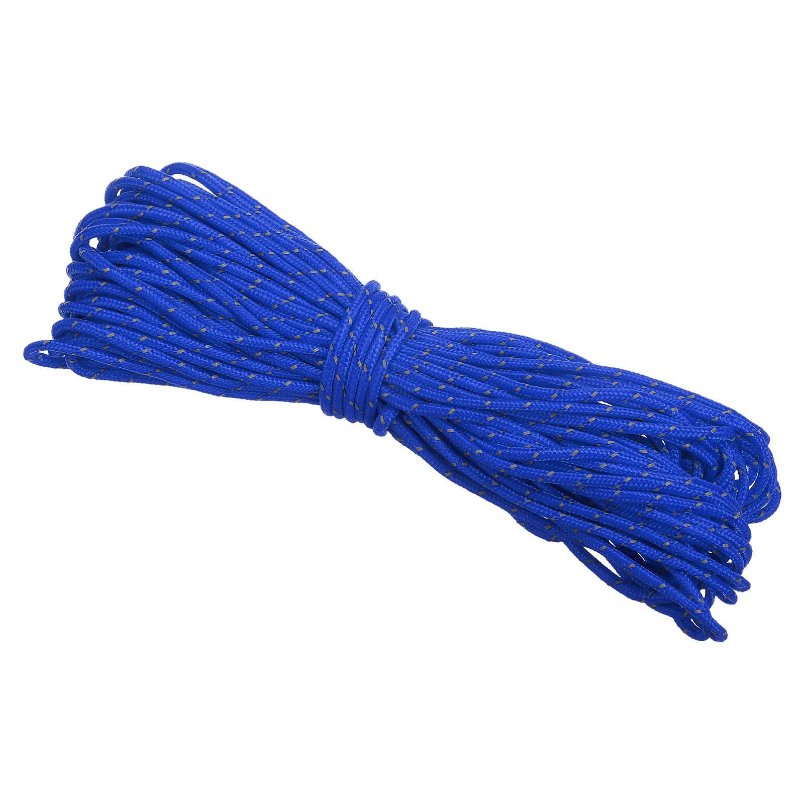 PATIKIL 65 Feet Reflective Guyline Camping Paracord, 3mm Tent Cord Guyline Rope Nylon Paracord Rope for Camping Tent Tarp Hiking, Dark Blue (20M)