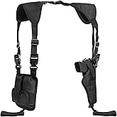 ZZY Shoulder Holster, Adjustable Vertical Gun Holster, Shoulder Holster for Pistols with Double Magazine Pouch, Left and Right Handed Universal Holster for Most Kinds of Pistols