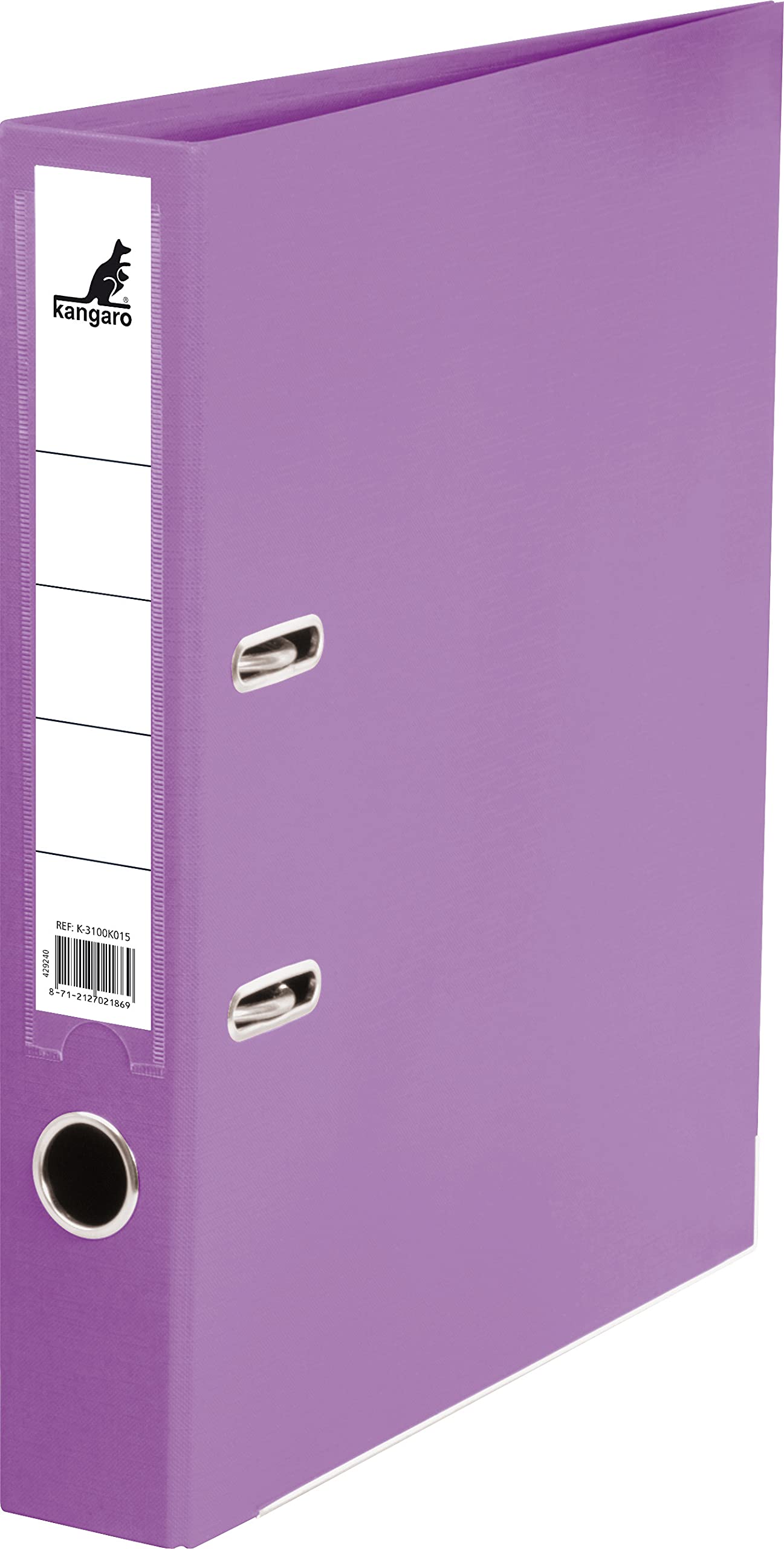 Kangaro Polypropylene Plastic Folder 5 cm Spine Width DIN A4 Colour Purple (Ring Binder, Lever Arch Folder, Letter Folder) — image 1