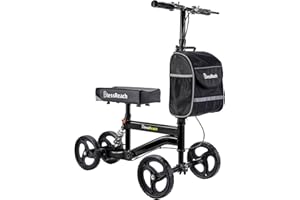 BlessReach Economy Knee Scooter, Steerable Knee Walker, Foldable Knee Scooters for Foot Injuries Adult Best Crutches Alternative，Knee Scooter for Adults.(Blacks)