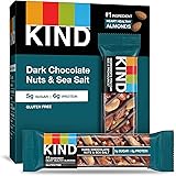KIND Bar, Dark Chocolate Nuts & Sea Salt, 1.4 Ounce, 6 Bars (Pack of 10)
