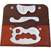 STICKON 3 in 1 Stainless Stee Gua Sha Set, Scraping Massage Tools Kit & IASTM Tool for Physical Therapy, Guasha Massage Scraper,IASTM Tools,Fascia Scraper,Soft Tissue Massage Tool(STICKON-38)