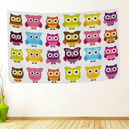 Amazon Com Ablink Anime Cute Owl Bird 100 Polyester Print