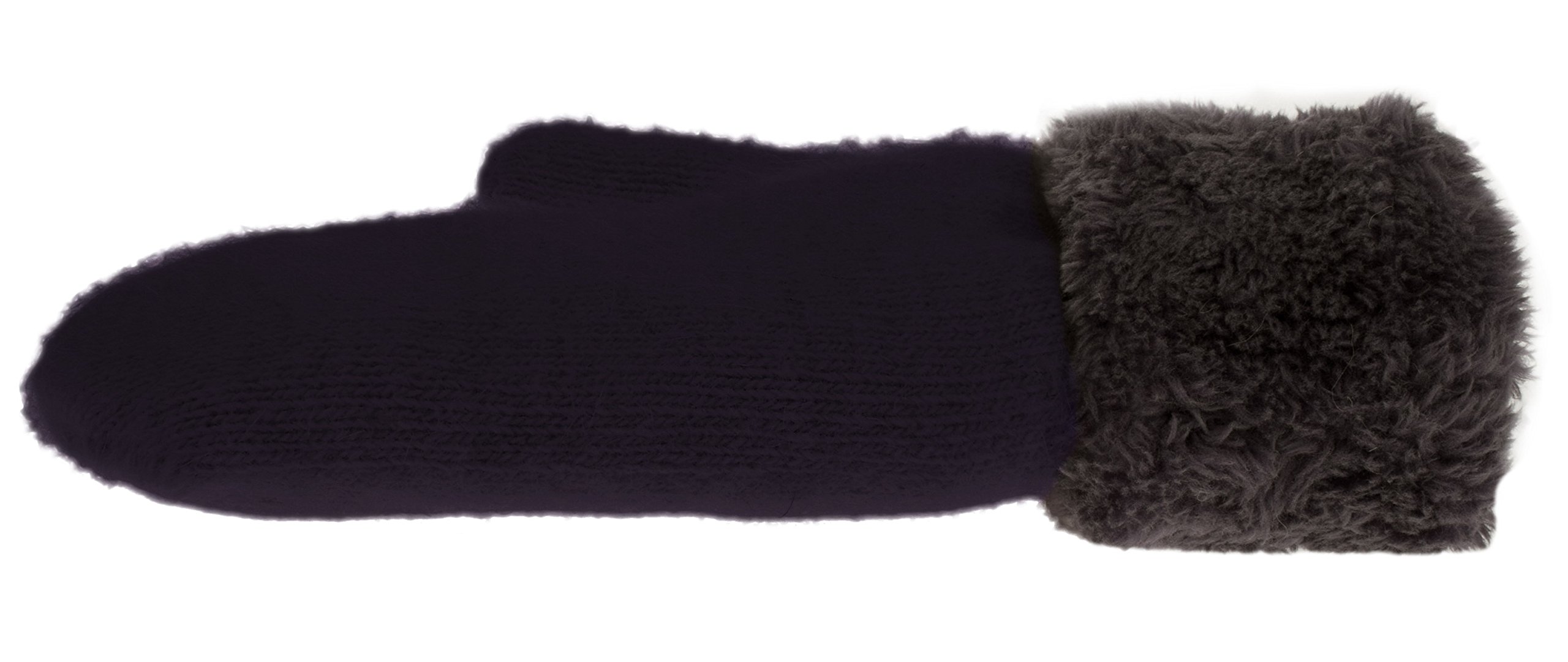 IL Caldo Womens Winter Gloves Plush Edge Warm Thick Knitted Mitten Drive Work Glove,Black