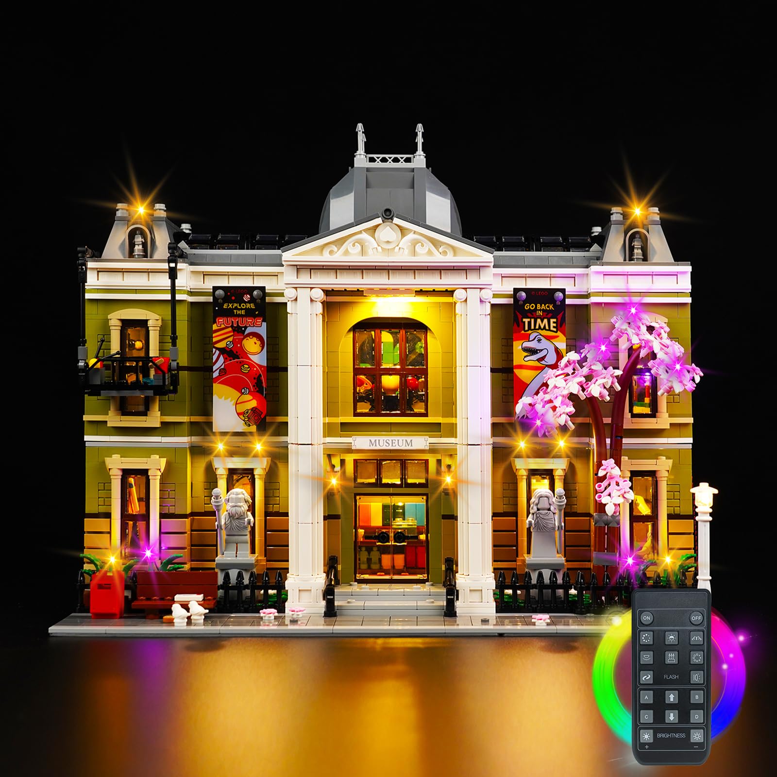 Light Kit for Lego Natural History Museum, Lighting Set for Lego 10326 Icons Natural History Museum - Not Include Models, Just Light Kit (Remote Control Version)