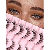 Lashes Natural Cat Eye Lashes Wispy Eyelashes 15mm False Eyelashes Wispy Lash Strips 3D Volume Fake Eyelash Thin Cotton Band 