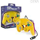 Cirka Wired GameCube Controller for GameCube(GC) / Wii - Yellow Purple | Dual Analog Joysticks, Vibration Feedback, Pressure-Sensitive Buttons