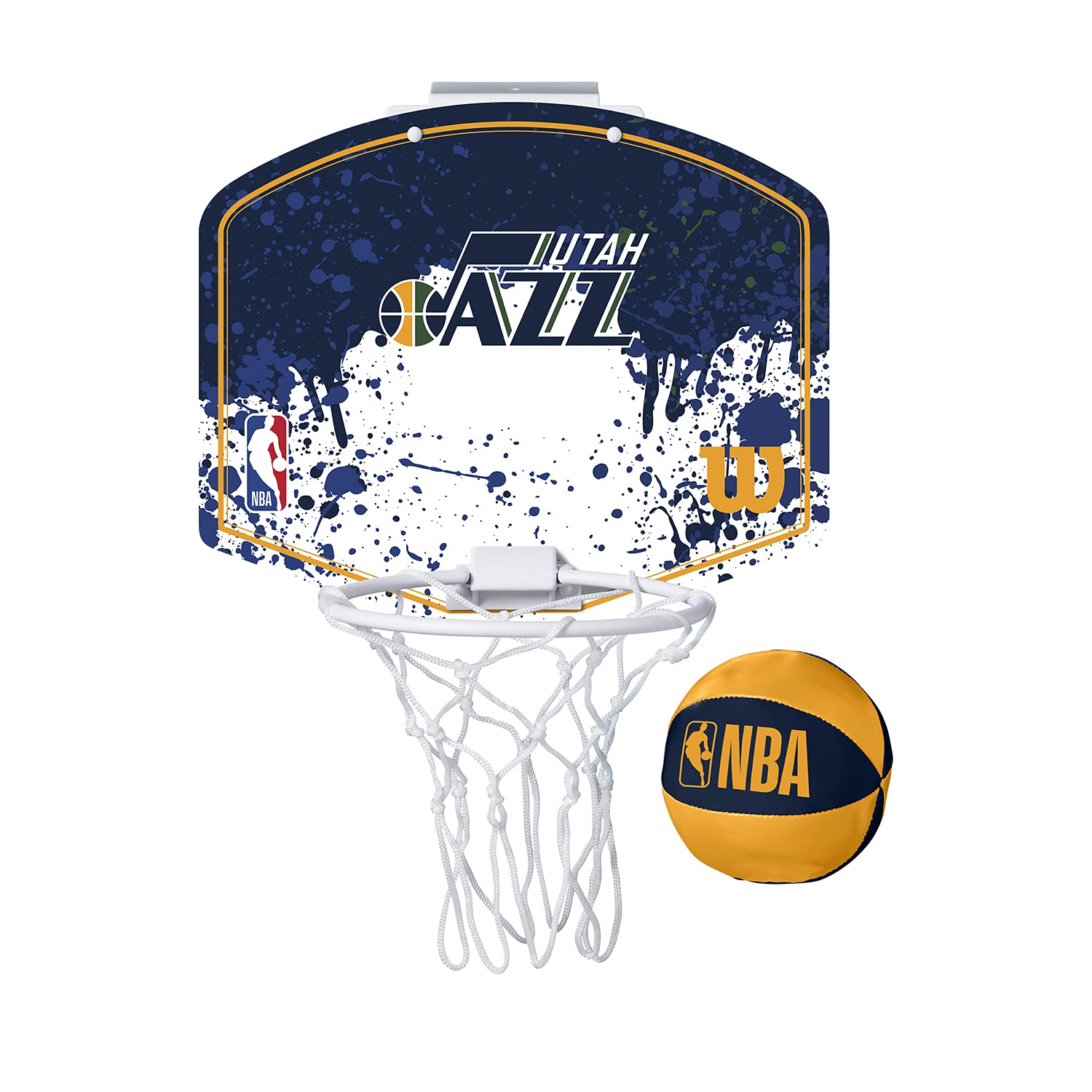 Wilson Mini NBA-Team Basketball Hoop, UTAH JAZZ, Plastic — image 1