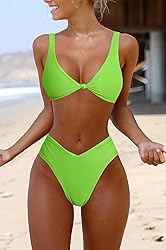 geluboao Two Piece High Cut Bathing Suits for Women