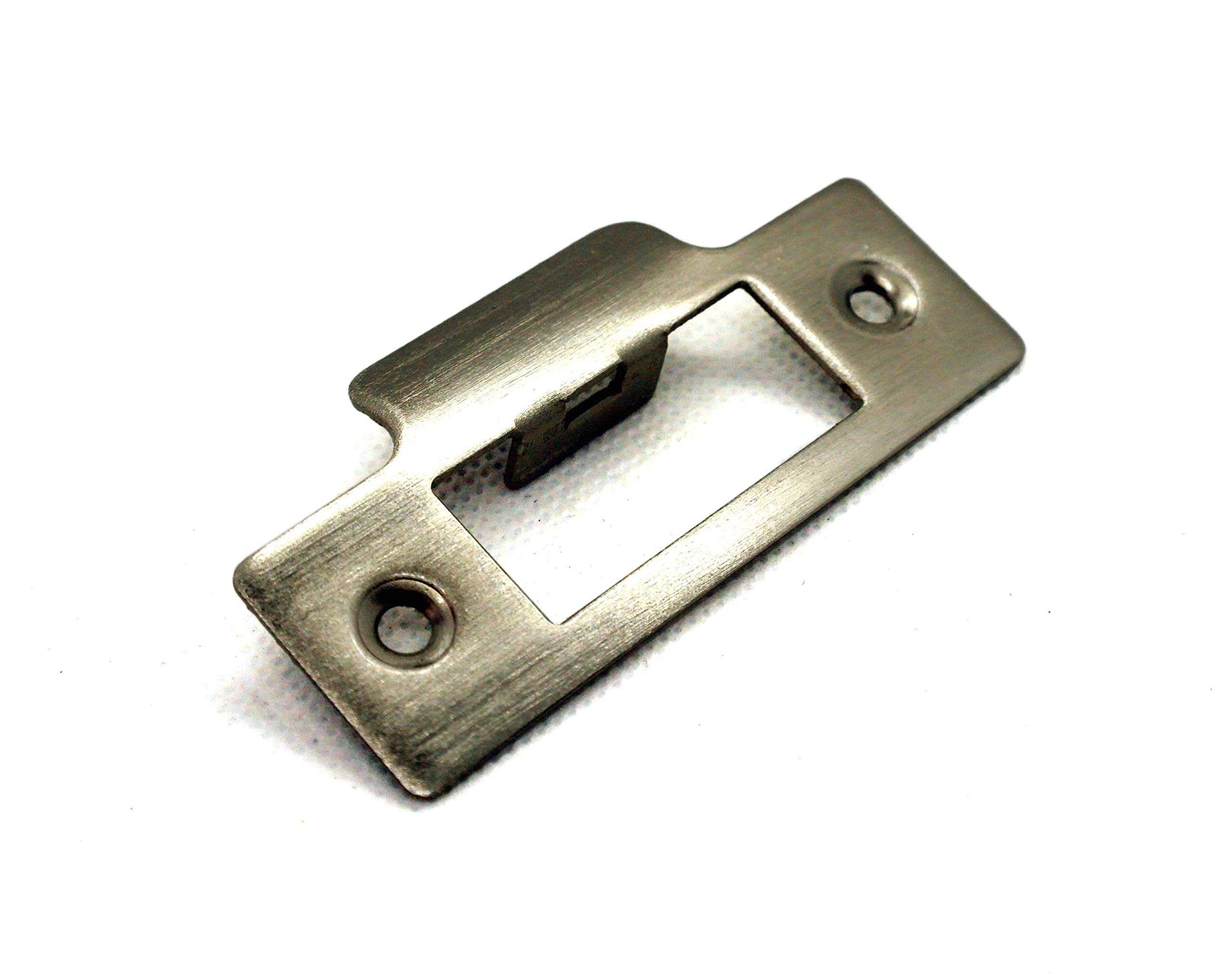 Satin Strike Plate Single Brushed for Mortise Lock or Tubular Latch (Single Strike Plate)