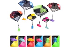 BEIGUO 6 Pack Dinosaur Parachute Toy Outdoor Hand Throw Flying Toys for Kids Boys Girls Christmas Stocking Stuffers Gifts