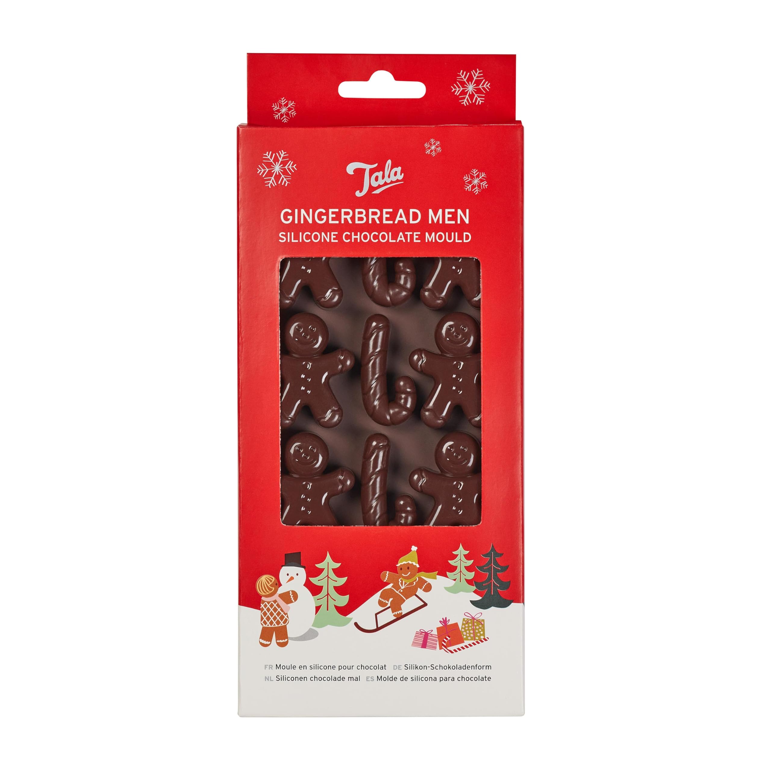 Tala Silicone Chocolate Moulds, Makes 24 Chocolates, Gingerbread Man Design, Non-Stick, Optimal for Homemade Gifting