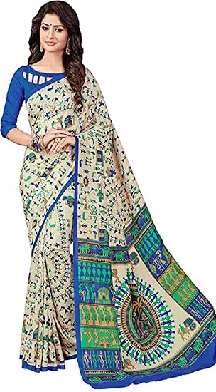 Malgudi printed soft silk saree with unstitched blouse piece [Malgudi_ kalamkari]