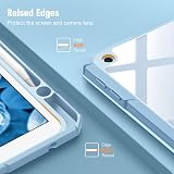 FINTIE Hybrid Case for iPad 9th/8th/7th 10.2in Sky Blue with Pencil Holder view 8