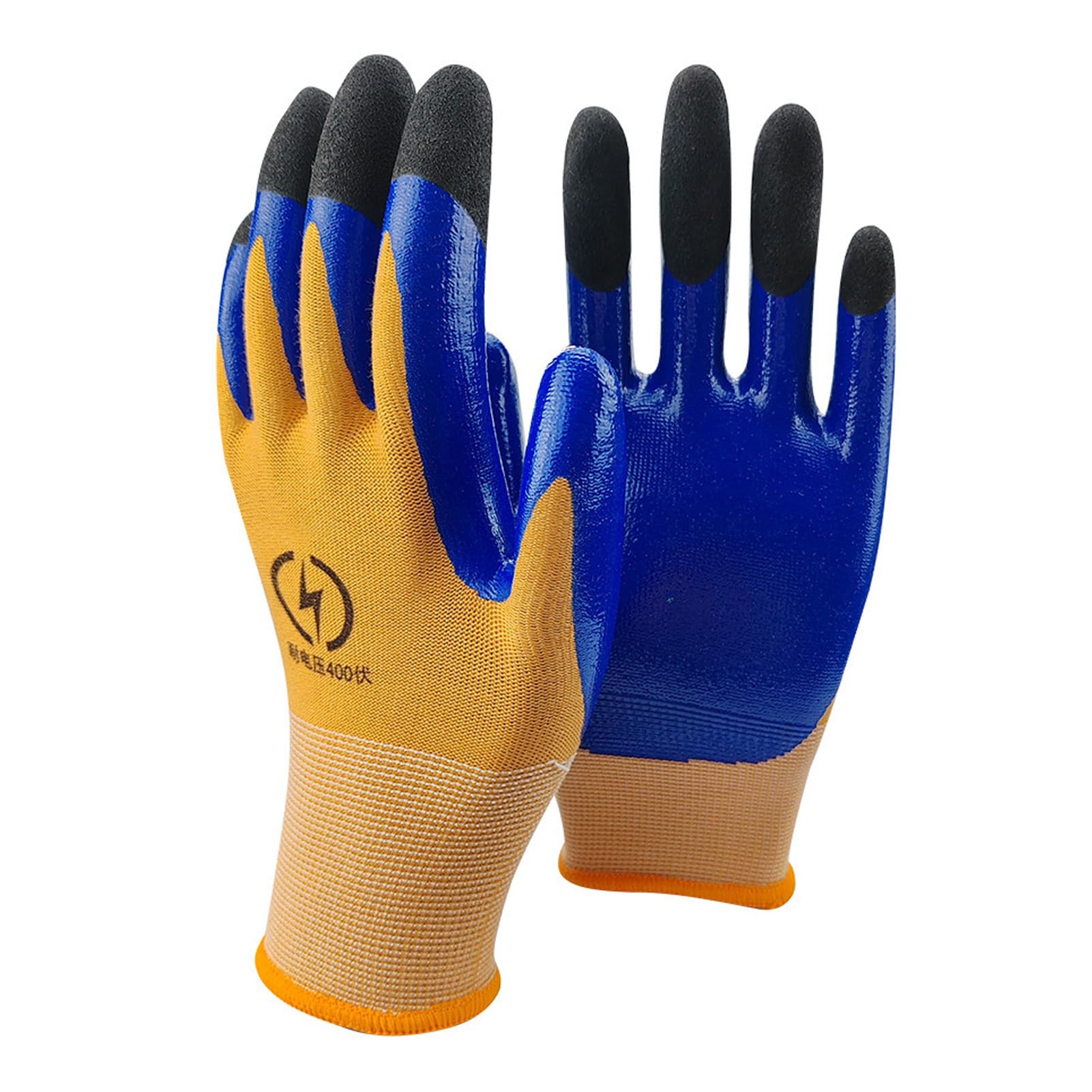 Diyeeni 400V Low Voltage Gloves, Electrical Insulated Lineman Gloves, Safety Protective Work Gloves for Man Woman, Rubber Non Slip Design, Support Touch Screen