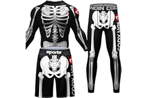 CODY LUNDIN Men's Compression Long-Sleeved Trousers Shorts Set Swim Surf Sun Protection Rash Guard Shirt