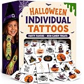 ArtCreativity Glow in the Dark Halloween Tattoos, 144 Pre-Cut Kids Favors