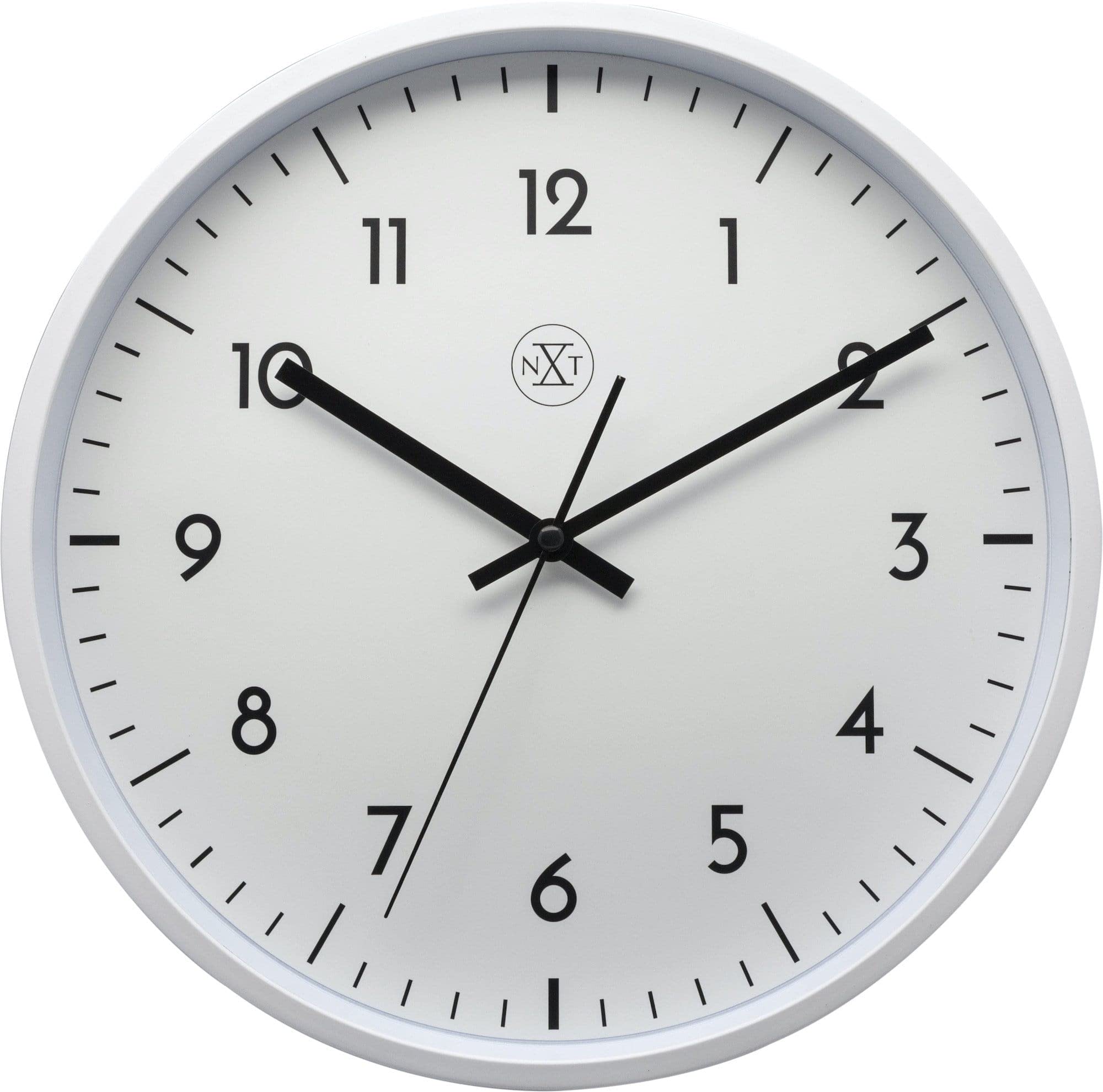 NeXtime N*XT Easy Big Wall Clocks, Metal, Plastic, White, Diameter 30 cm