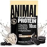 Animal Whey Isolate Protein Powder - Loaded for Pre & Post Workout Muscle Builder and Recovery with Digestive Enzymes for Men & Women - 25g Protein, Great Taste, Low Sugar - Cookies & Cream 10 lbs