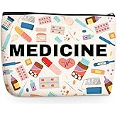 Medicine Makeup Bag, Large Capacity Travel Makeup Case Cosmetic Bags for Women, Portable Pouch Purse Travel Essentials Toiletries Accessories, Christmas Birthday Gifts for Women 1