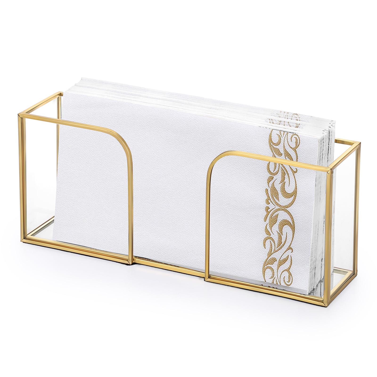 Photo 1 of Sumnacon Napkin Holder,Vertical Glass Napkin Holder Table, Stylish Guest Towel Holder for Hand Towel Napkin,Rectangle Napkin Tray for Bathroom Toilet Kitchen Dining Table Counter