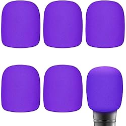 6 PCS Microphone Windscreen Thick Purple Foam