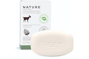 Nature Goat Milk Bar Soap, FRAGRANCE FREE, 5 oz (141 g), With Fresh Goat Milk, Vitamin A, B3, Potassium, Zinc & Selenium, Moi
