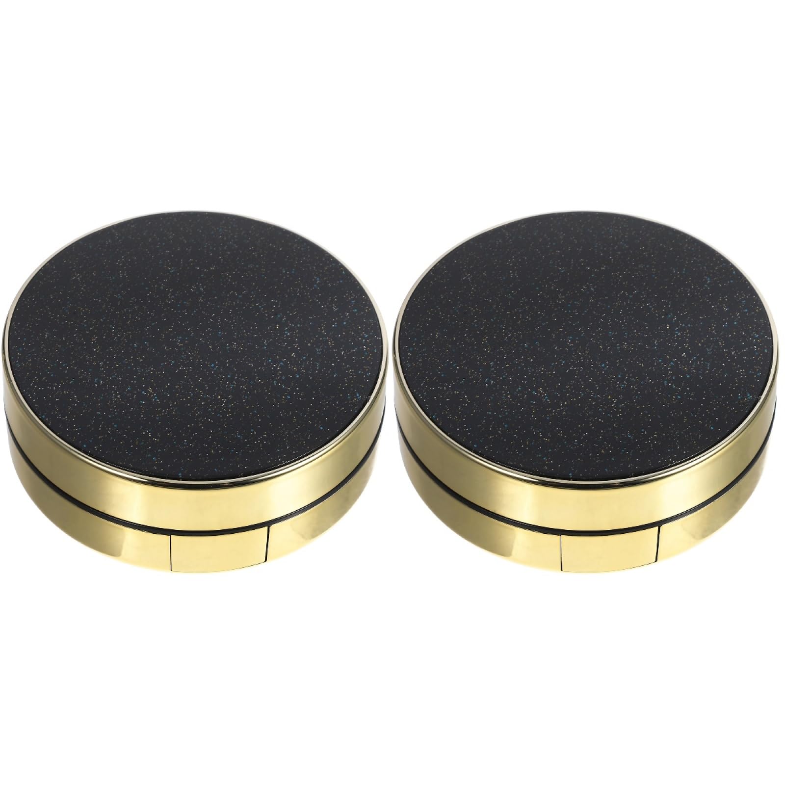 DOITOOL Empty Loose Powder Containers - 2Pcs Face Powder Compact with Mirror Powder Puff, Powder Puff + Travel Case Fit Liquid, Cream and Powders, for Woman Makeup - Portable Refillable Travel Case